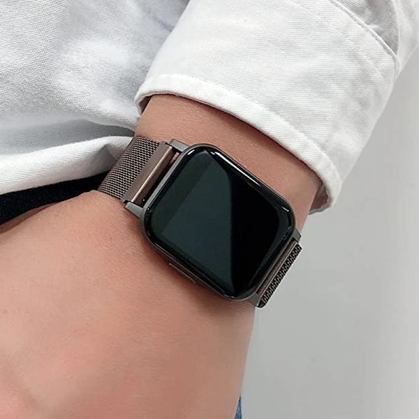 Magnetisk ögla för Amazfit GTS/4/2/2e/GTS2 Mini/3/GTR 4/3/2/47mm 20mm 22mm Metallnät Smartwatch Mesh Amazfit Bip 5 Rem Grön 2 Green 2 20mm