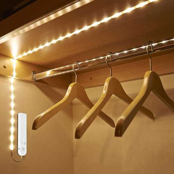 (3m) Varmvit LED-remsa med rörelsesensor USB Laddningsbar LED-ljusremsa Självhäftande