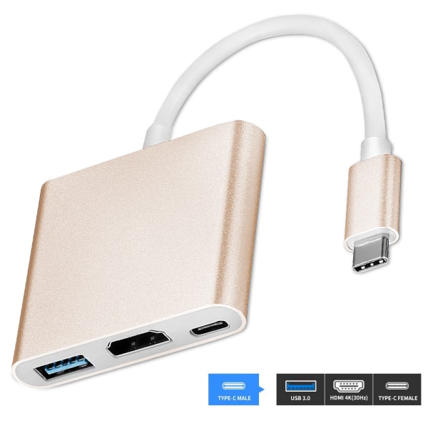 Typ C-adapter, USB 3.1-hubb (USB-C och Thunderbolt 3-port