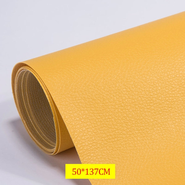 Itsekiinnittyvä nahkainen korjauslaastari, sohvan korjaussarja - täydellinen keltainen Yellow 50*137CM