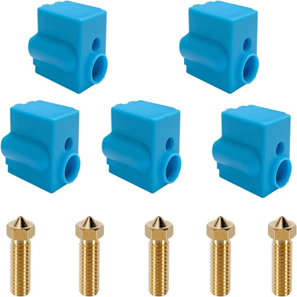 Hotend-kit 3D-skrivare monterad med 5 silikonstrumpor
