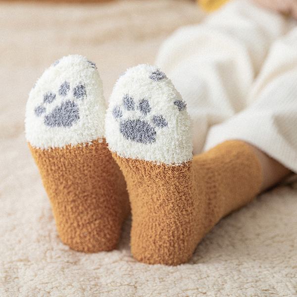 Bløde damesokser i fleece, varme, bløde og fluffy sokker til vinteren