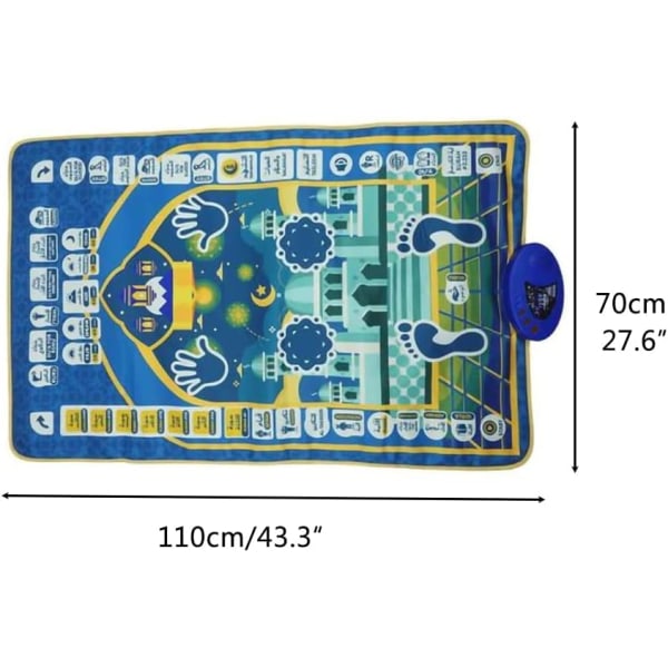 Interaktiv bønnematte for voksenopplæring, muslimsk islamsk lesematte, Mp3-undervisningsmatte, elektronisk musikkmatte i filt G