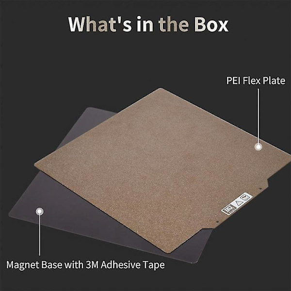 Dobbeltsidet Pei Fjederstålplade Tekstureret 235mm Belægning Magnetisk Base 3d Printerdele Til 3 Pro