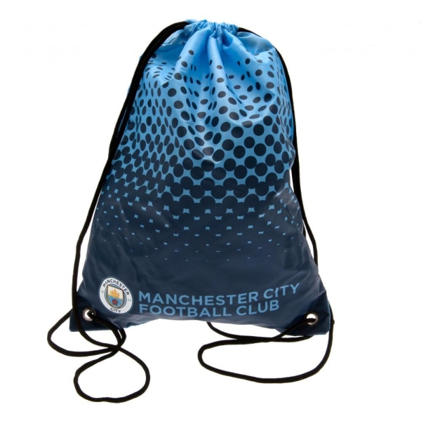 Manchester City FC Fade Design Gym Bag med dragsko 44 x 33 cm Blå Blå/Svart Blue/Black 44 x 33cm