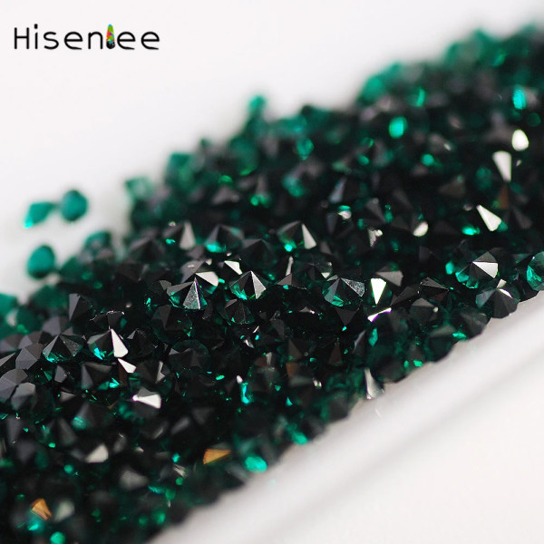 Kynsien taide Pointback Tummanvihreä Lasi Timantit 1.1MM Mikro Timantti Manikyyri Diy Craft Mini Timantti 1440kpl