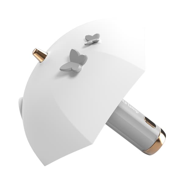 Paraply LED Leselys med Magnetisk Absorpsjon, Diamantparaply (Grå) Diamond Umbrella (Grey)