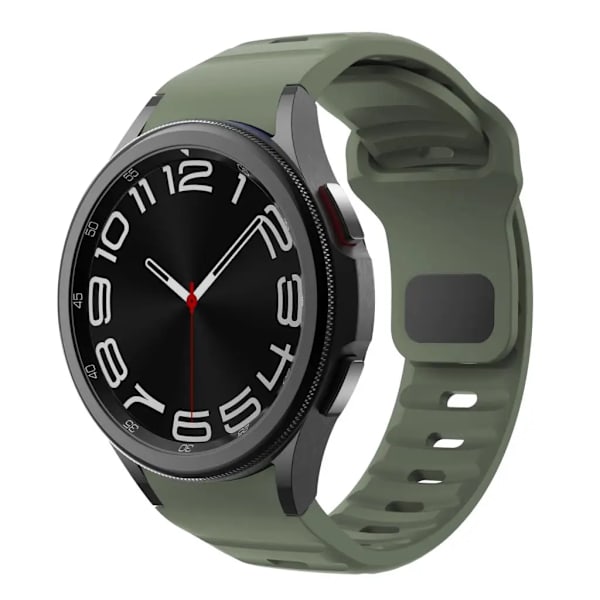 Silikonrem til Samsung Galaxy Watch 6 Classic 47mm 43mm/4 classic 46mm 42mm Armbånd Galaxy Watch 5/5pro 45mm/4/6 40mm 44mm Olivengrønn Olive Green watch 6 classic 47mm