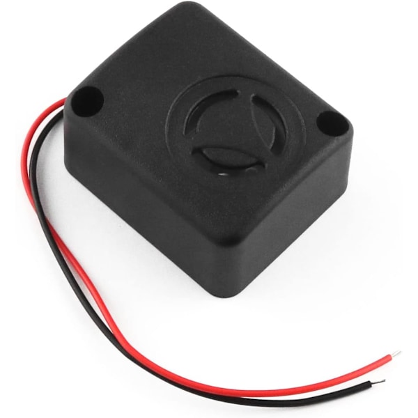AOP Høj Decibel Buzzer Rektangel 108db Mini Sirene Piezo Warble Alarm, Sort