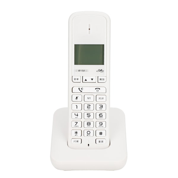 W158 Digital trådlös handhållen fri intercom handsfree-samtal telefon 100‑240V (vit )