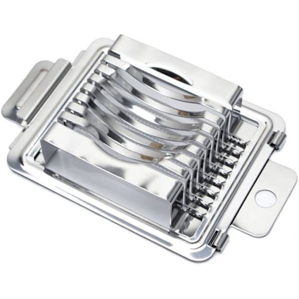 Æg Skærer Heavy Duty Æg Cutter Multi-Funktion Splitter Skærer Rustfrit Stål Tråd Æg Skærer Svampe Tomat Skæring Æg Skærer Sølv Æg Cutter