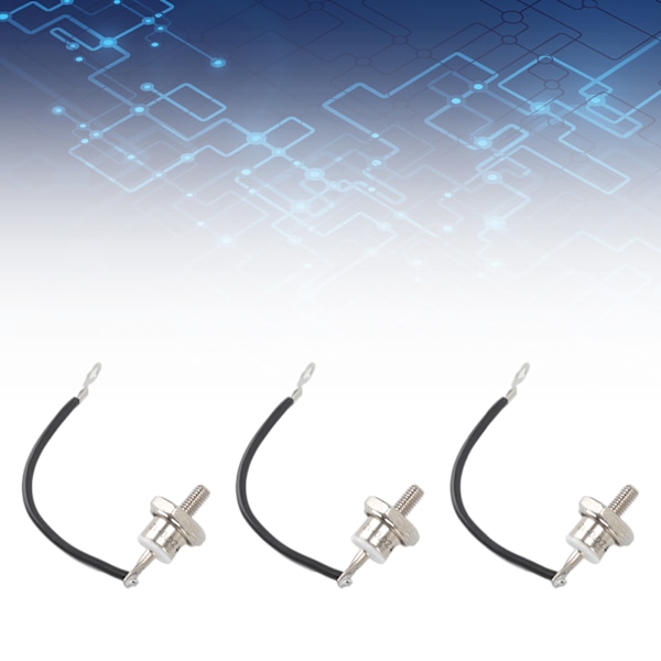 3 stk ZX70 12 dioder Anti-rust Stabil ytelse 70A Diode med ledning for motorkontroll Negativ svart ledning