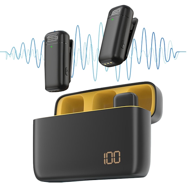 Trådløs mikrofon Bluetooth-Type-C, god lydkvalitet, ingen støy