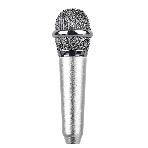 Mini bärbar vokal/instrumentmikrofon för sång silver