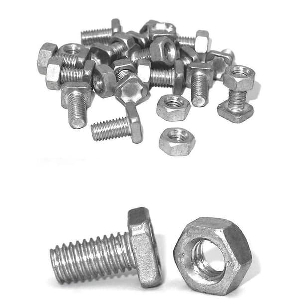 50 stk. Aluminiumsmuttersett Drivhus Rustfrie stålmuttere for Drivhustilbehør til Terrasse