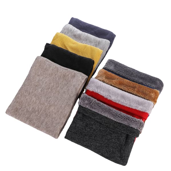 Vinterhalsvarmer | Tykt fleece dobbeltlags skjerf for menn og kvinner* black