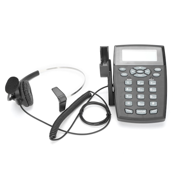 HT810 Call Center kablet telefon med omnidireksjonalt headset Holdbar telefon med kontorsett