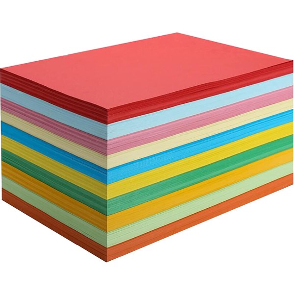 A4-kokoinen kartonki, 100 arkkia värikartongista - 10 eri väriä 230 g/m²