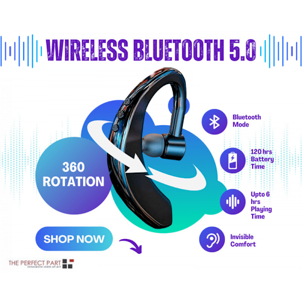 Langaton Bluetooth 5.0 kuulokkeet, ajamiseen, kuorma-autonkuljettajille, korvan sisäiset kuulokkeet, melunvaimennus