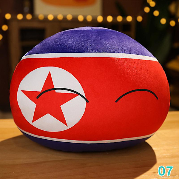 10 cm Country Ball Pehmolelu, Pallomainen Ripustuskoriste, Countryball Täytetty Lasten Nukke North Korea