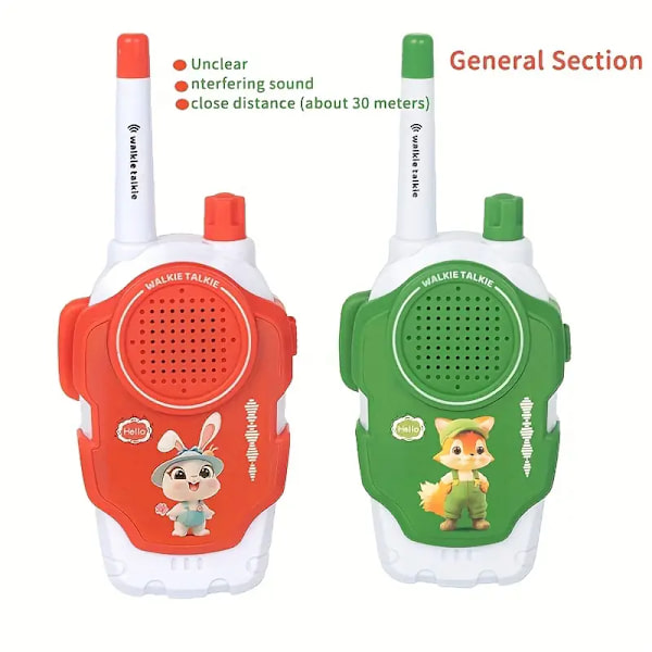 2 stk. Børne Walkie Talkie To-vejs Trådløs Opkald Walkie Talkie Langdistance Opkald Håndholdt Dialer Regelmæssig Version 2 stk.