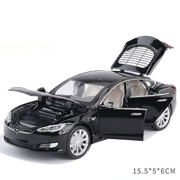 1:32 Tesla Model X Model 3 Model S Model Y Legering Bilmodel Diecasts Legetøjsbil Lyd Og Lys Børnelegetøj Til Børn Gaver Drengelegetøj Model S Black
