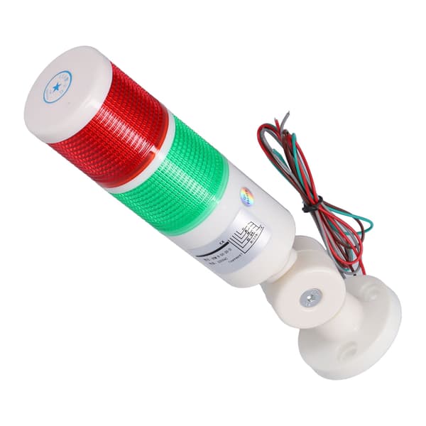 BERM Signaltårn Altid Lys 2 Farve LED Lys Foldbar Advarselsenhed med Buzzer AC220V