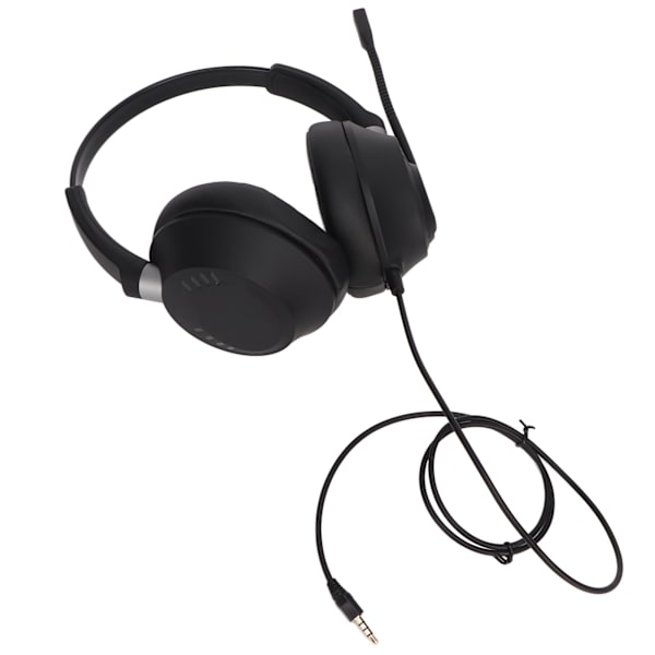 Binaural kundtjänst headset volymjustering mikrofon mute 3,5 mm telefon headset med USB ljudkort för kontor