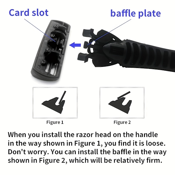 Herre 3-lags Razor Blade Manuell barbering for menn Erstatt hode Komfortable barberblader 1Holder And 12Blades