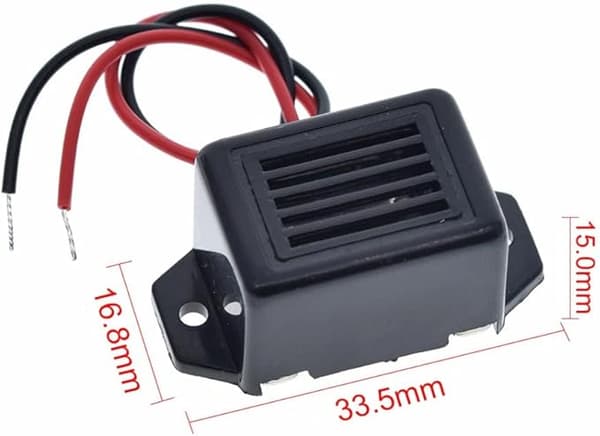 ECI ElectroSuppliers Alarm Buzzer DC 12V 85dB Mini elektronisk alarm summer