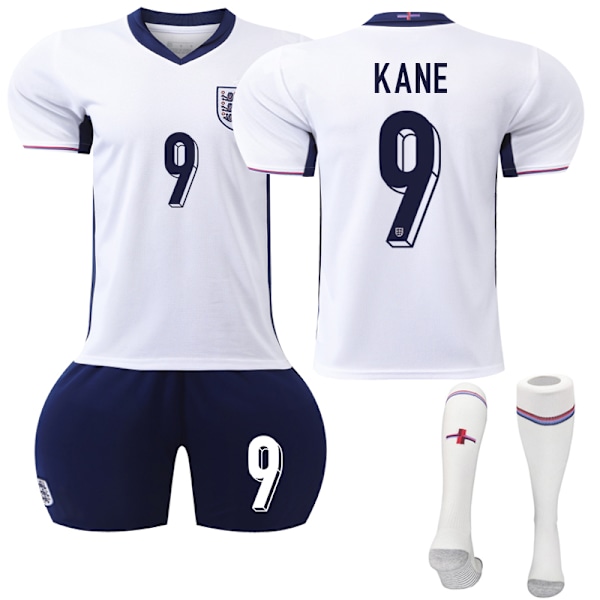 UEFA Euro 2024 England Hjemme Børnefodboldsæt Nr. 9 Kane 28