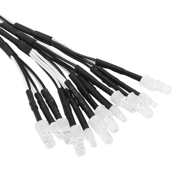 12 stk 5mm/3mm LED-pærer for frontlykter og baklykter, tilbehør til RC-modelldriftbil