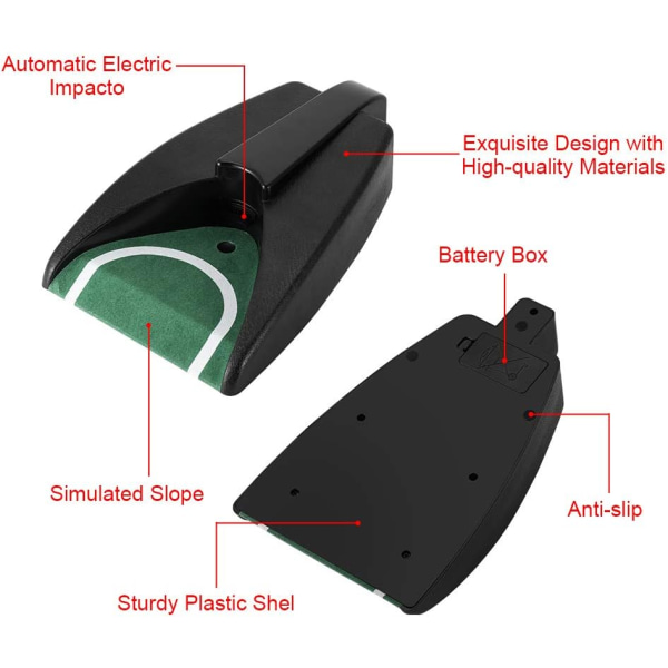 Golf putting maskin, putting trener, automatisk putt retur, automatisk golf ball retur maskin