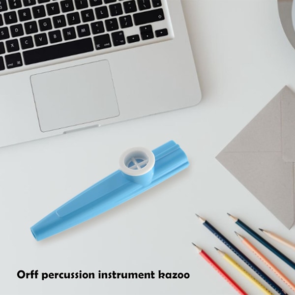 24 st plastkazoos 8 färgglada musikinstrument, bra för gitarr, ukulele, violin, pianokey[qb]