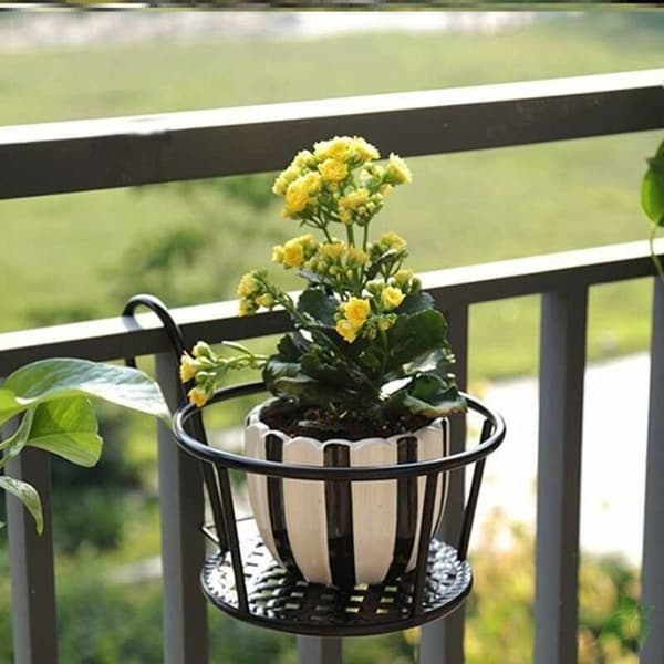 Hängande Planteringskorgar Blomkrukhållare Järn Balkong Växtställ 22*12cm（BT）