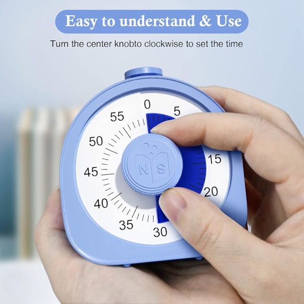 Genopladelig Visuel Timer, Timer med Ring og Vibrationstilstand
