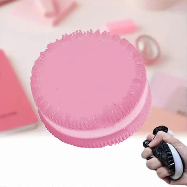 Stor Oreo Kiks Squeeze Legetøj Mochi Taba Stressaflastende Legetøj Gave - Perfekt White Sandwich