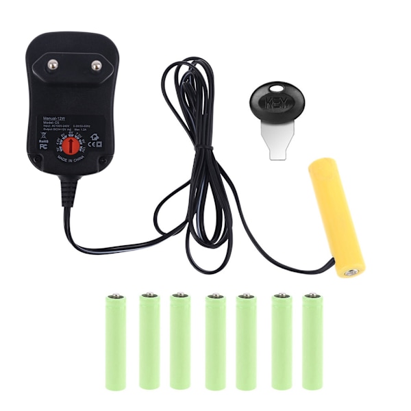 EU till AAA battereliminatorkabel Ändra 2AAA till 8AAA batteri för LED-ljus