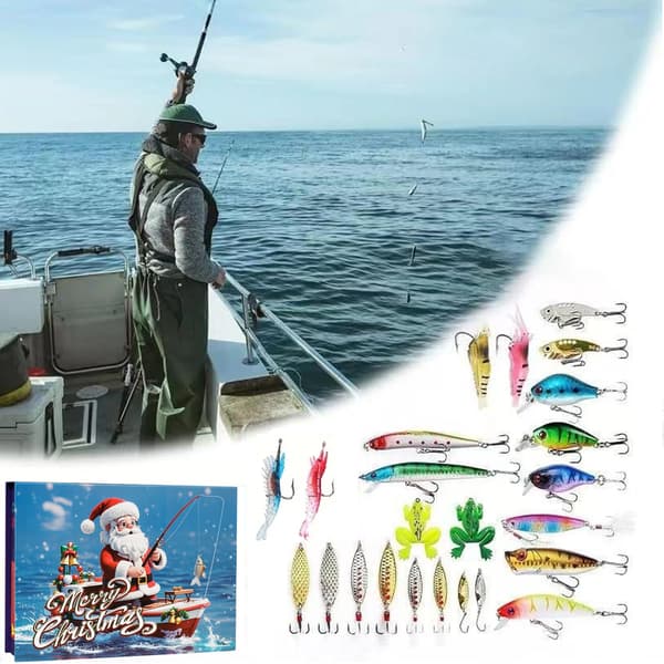Fisk Julekalender 24 Dager Nedtelling Julegaveeske for Festlige Godbiter og Minigaver