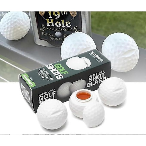 2024 3 stk./sæt Golfboldformede Shotglas til Golfelskere Gaver [qb]