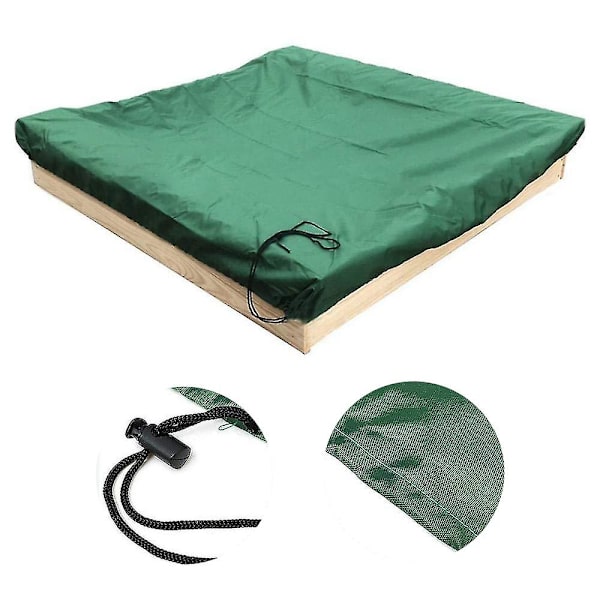Støv- og vandtæt sandkasseovertræk - Grøn green 150x150x20cm