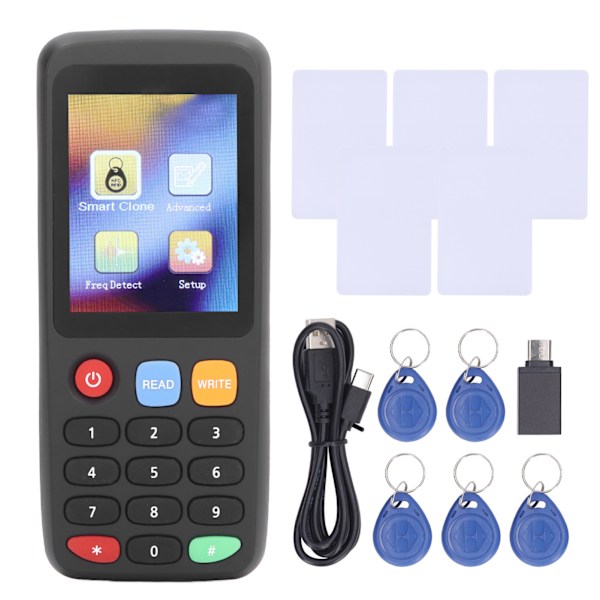 NFC-kortkopieringsläsare ID IC-hisskortläsare Access Control System Duplicator Inbyggt batteri 5 T5577-kort 5 T5577-spännen