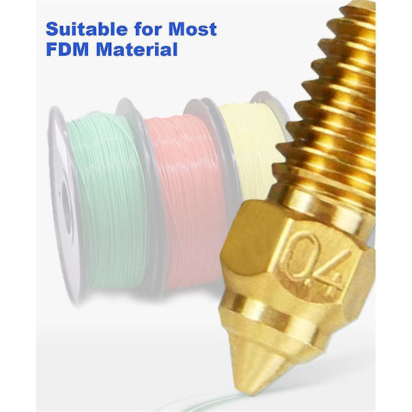 10 stk. passer til Elegooneptune 4-serie dyser 3d-printerdele høj temperatur 0,4 mm dyser kit passer