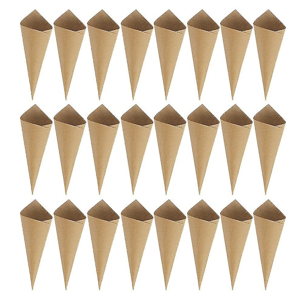 120pcs Confetti Wedding Petals Kraft Paper Flower Cones Confetti Cones Favor Gifts