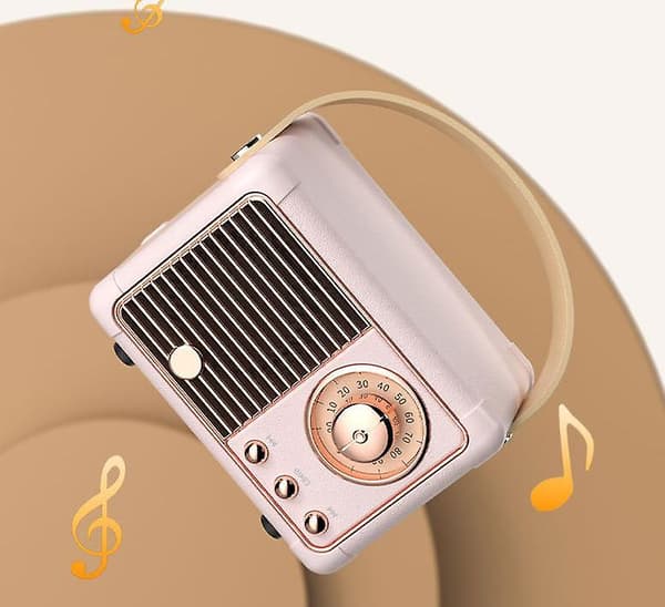 Retro bærbar lyd, nostalgisk mini Bluetooth-høyttaler