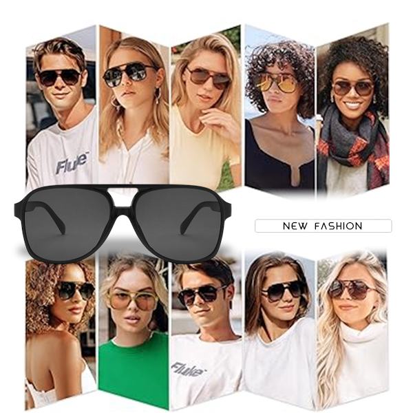 Retro Square Polarized Aviator Aurinkolasit Naiset Miehet 70- vintage