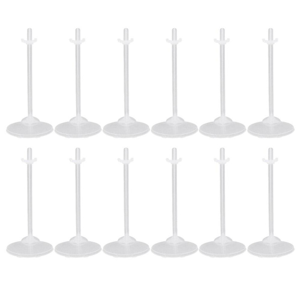 36 st praktiska dockställ Transparent displayställ Plastförvaringsfäste 10X21CM 10X21CM