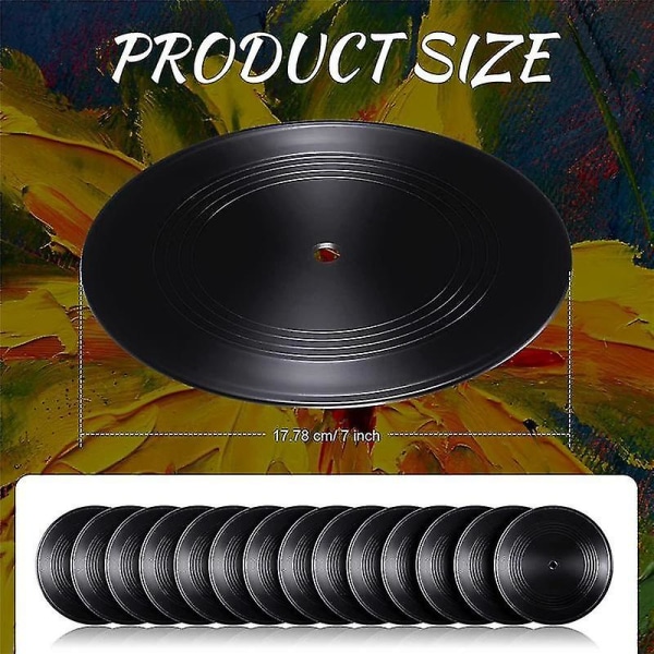 12 stk blanke vinylplater 7 tommers CD for rom CD veggdekor plater