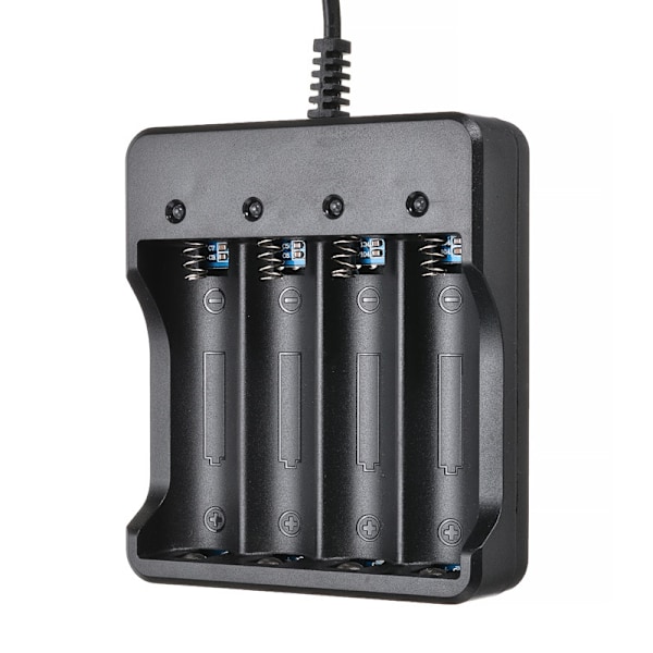 18650 Batterilader 4 pladser Oplader Lommelygte 4.2V Lithium Ba
