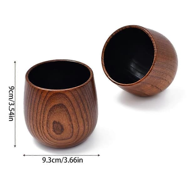 Whiskeyglas i trä, set (2 st) - Förkolnade Old Fashioned-glas för män, premiumdryckesglas för whiskeyentusiaster 3pcs